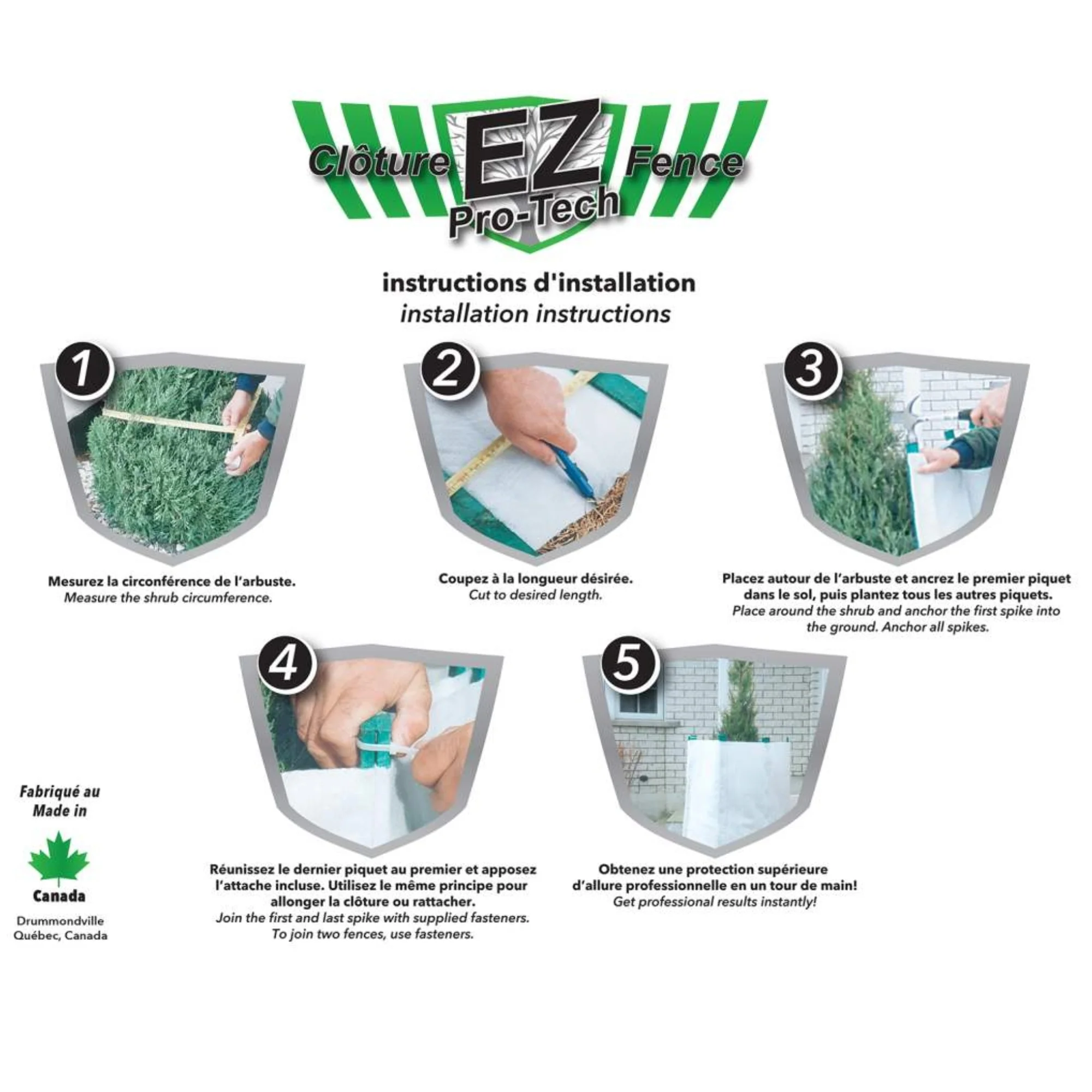 Toile de protection hivernale en géotextile avec piquets en bois - Image 3